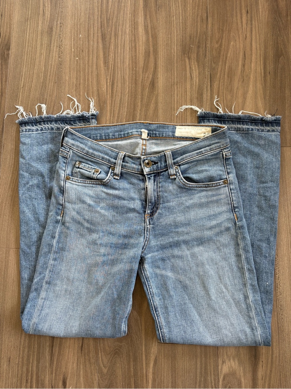 Rag & Bone Light Blue Women's Cropped Jeans